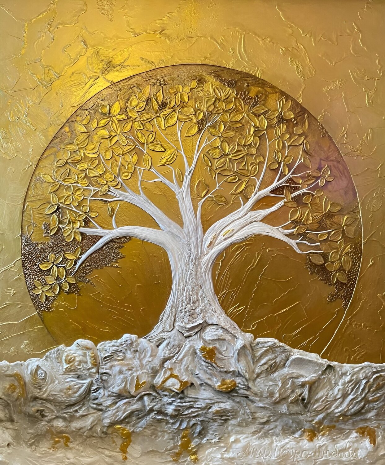 Textured Statement Artwork "Tree of Life" — A Symbol of Prosperity, Strength, and Harmony Evgeniya Duvakina Original painting for sale