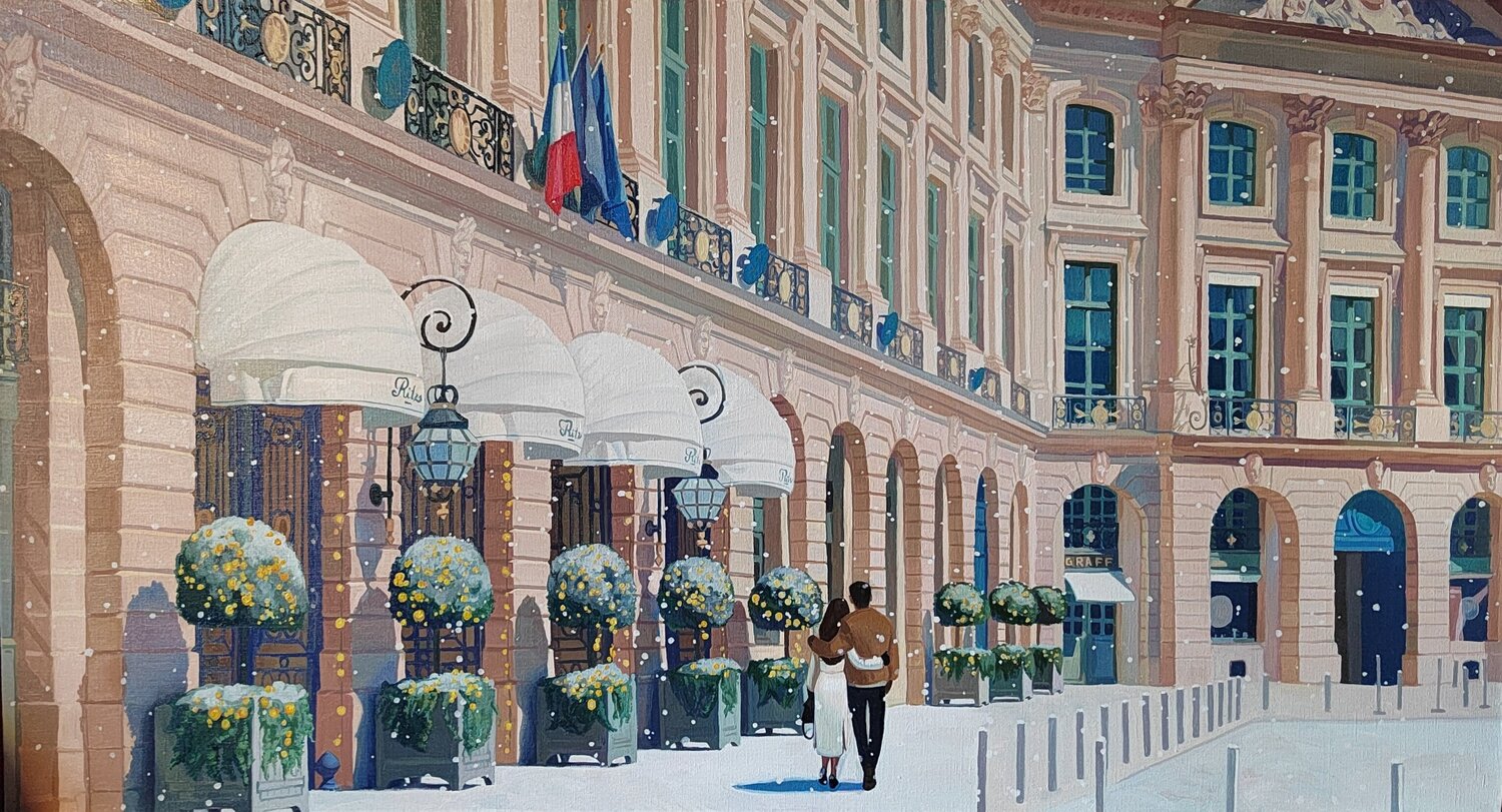 “Parisian Morning” — The Romance of the City Evgeniya Duvakina Original painting for sale