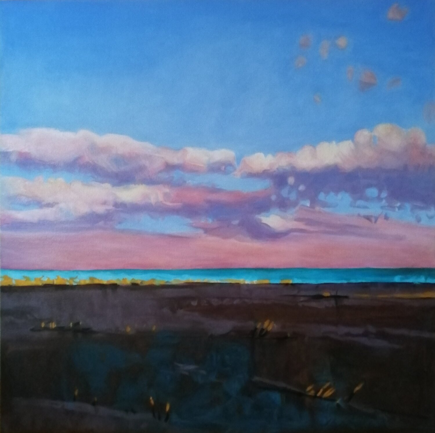 «Lilac Sunset» Evgeniya Duvakina Original painting for sale