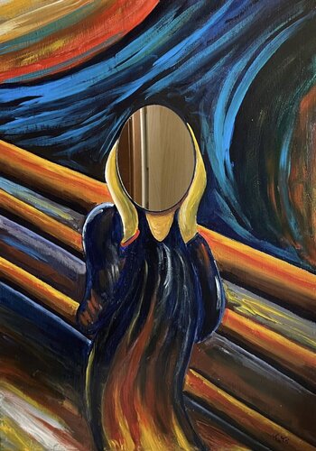 Dentro l’urlo by Salvatore Petrucino, Painting for Sale on Select