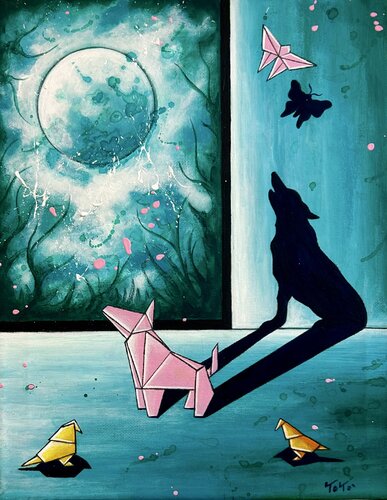 Full Moon by Salvatore Petrucino, Painting for Sale on Select