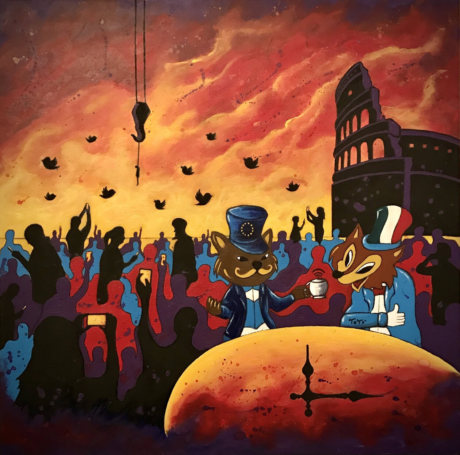 XXI SECOLO Salvatore Petrucino Original painting for sale