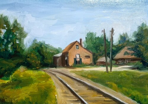 Railway Daylight by Inga Yarotskaya, Painting for Sale on Select