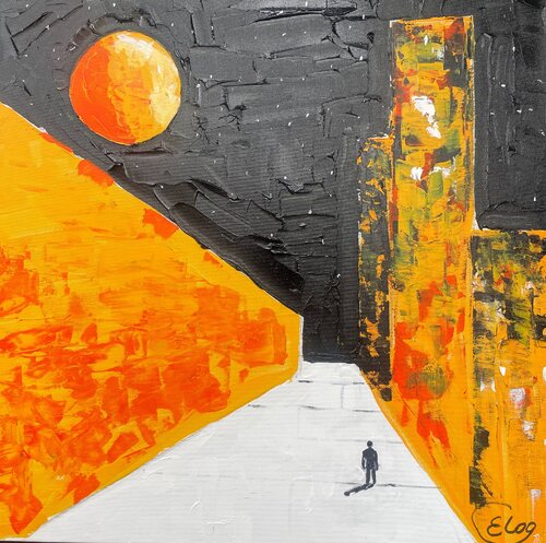 Lonely Way by Elena Logovinsky, Painting for Sale on Select