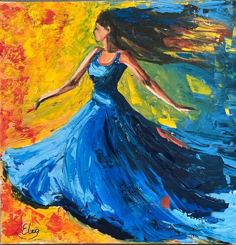 “Whirling Grace” by Elena Logovinsky, Painting for Sale on Select