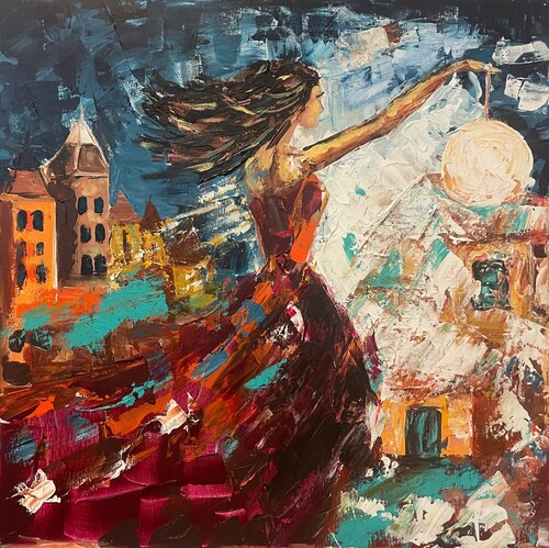 “Bearer of Light” by Elena Logovinsky, Painting for Sale on Select