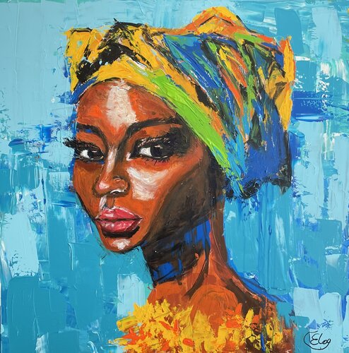 “Daughter of Africa” by Elena Logovinsky, Painting for Sale on Select