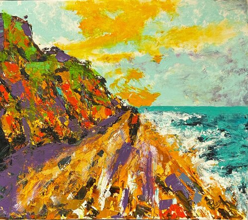 Path Along the Sea by Elena Logovinsky, Painting for Sale on Select