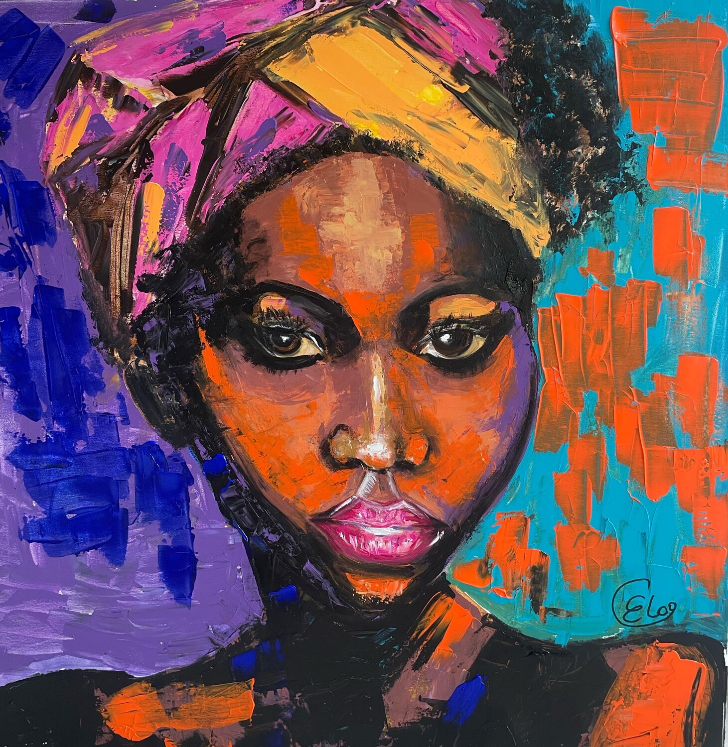 African Spirit Elena Logovinsky Original painting for sale