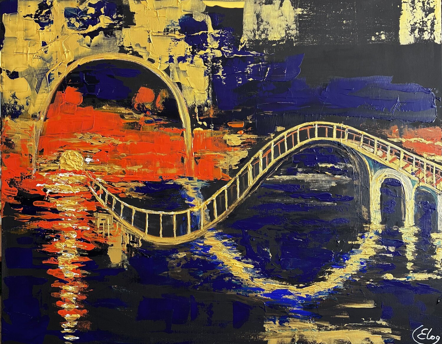 Bridges of Infinity Elena Logovinsky Originalgemälde zu verkaufen