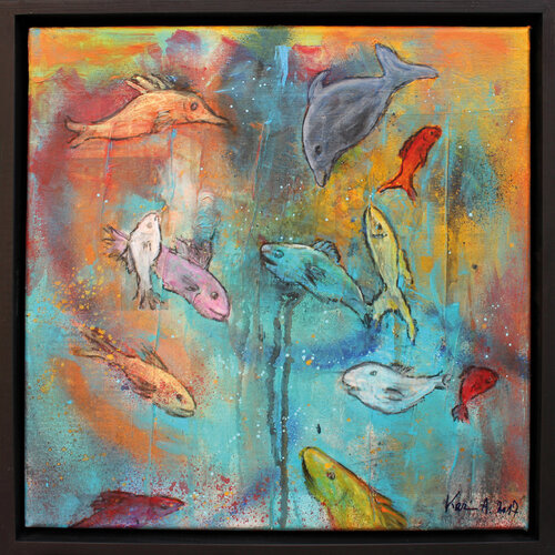 Fische by Karin Angerer, Painting for Sale on Select