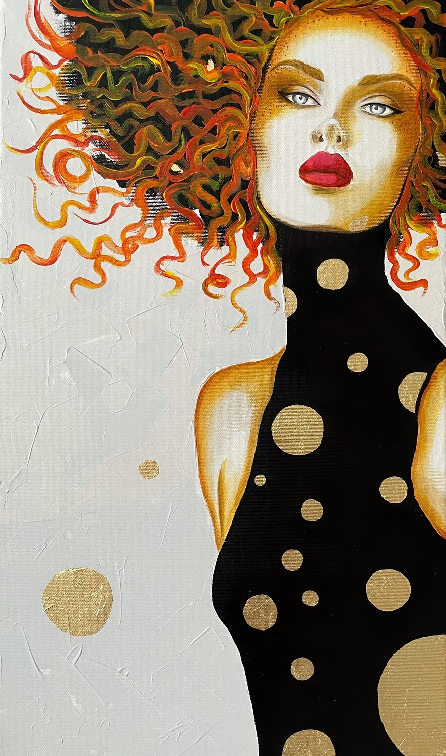 Golden Reflection Maryna Dobrova Original painting for sale