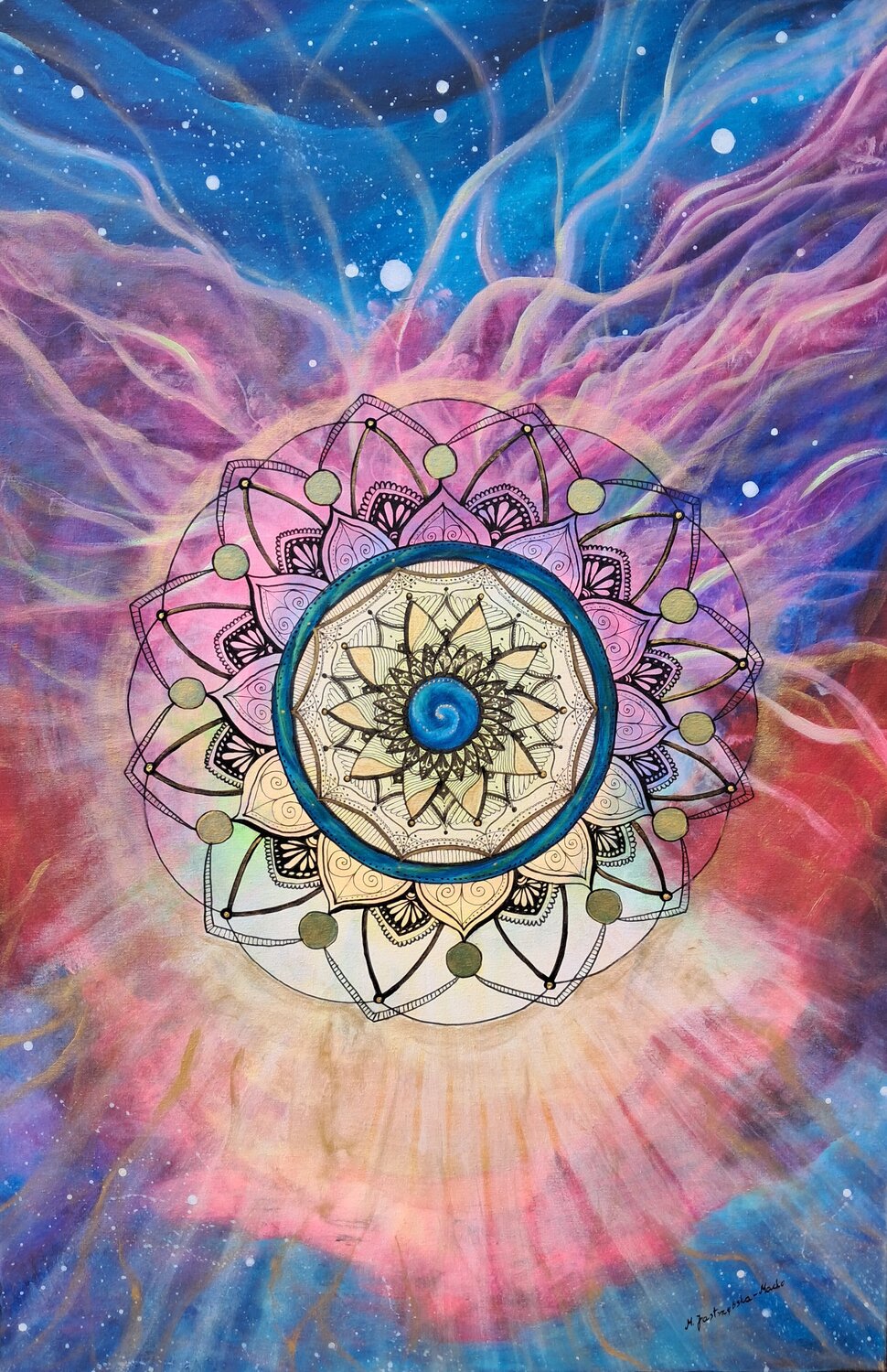 Harmony mandala Marta Jastrzębska-Macko Original painting for sale