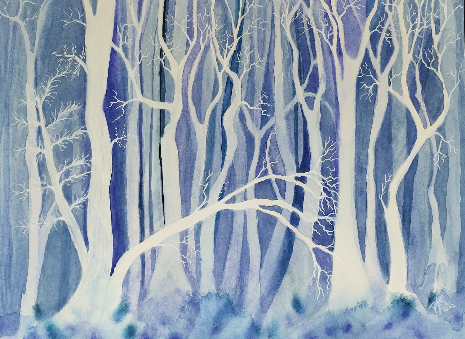 Ghost Forest III Paula Swenson Original painting for sale