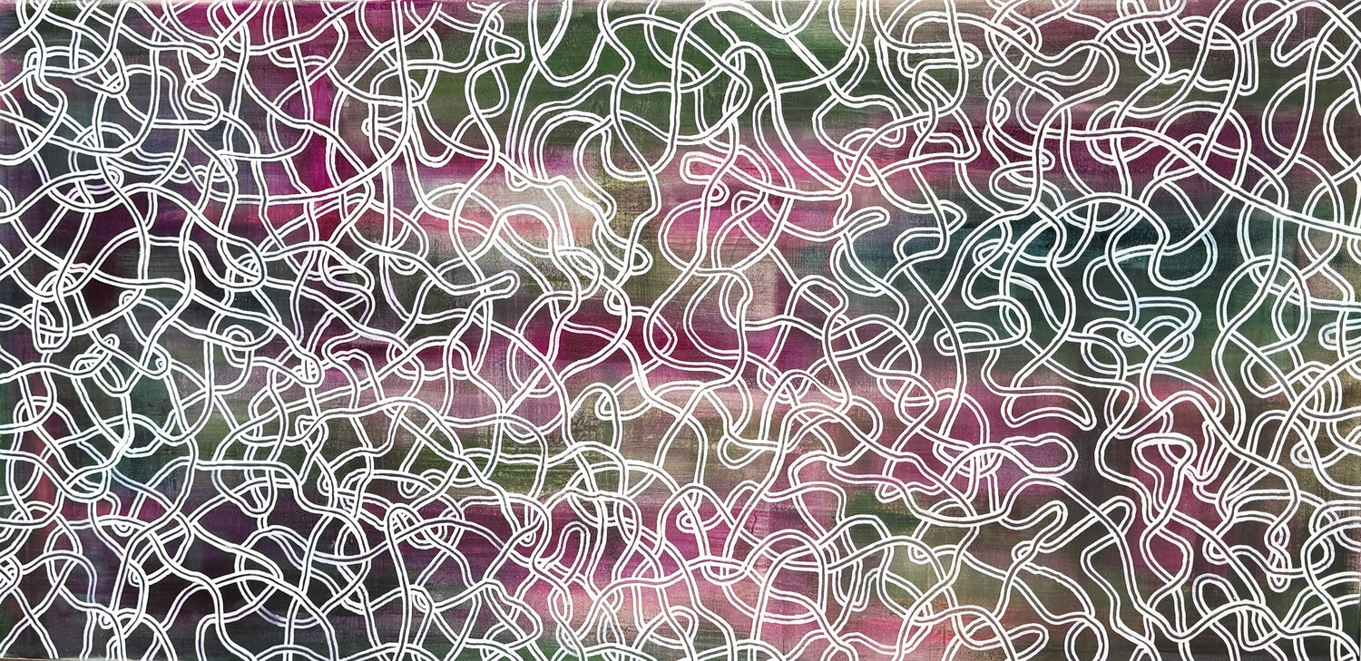 Maze of the mind Tara Partovirad Original painting for sale