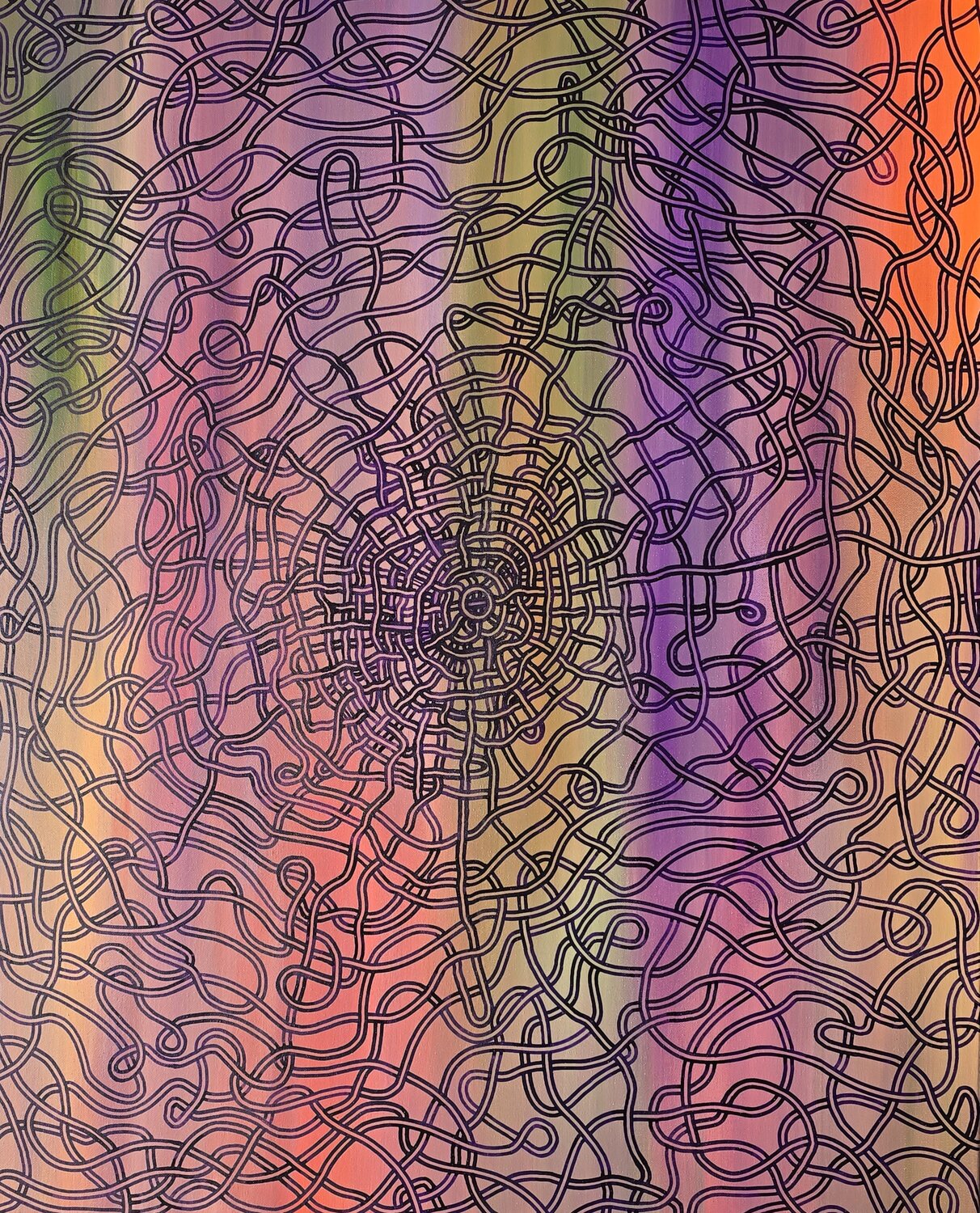Maze of the mind Tara Partovirad Original painting for sale