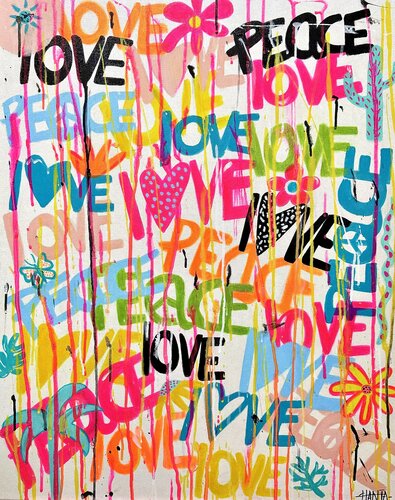 PEACE AND LOVE by Hanta Ramboa, Painting for Sale on Select
