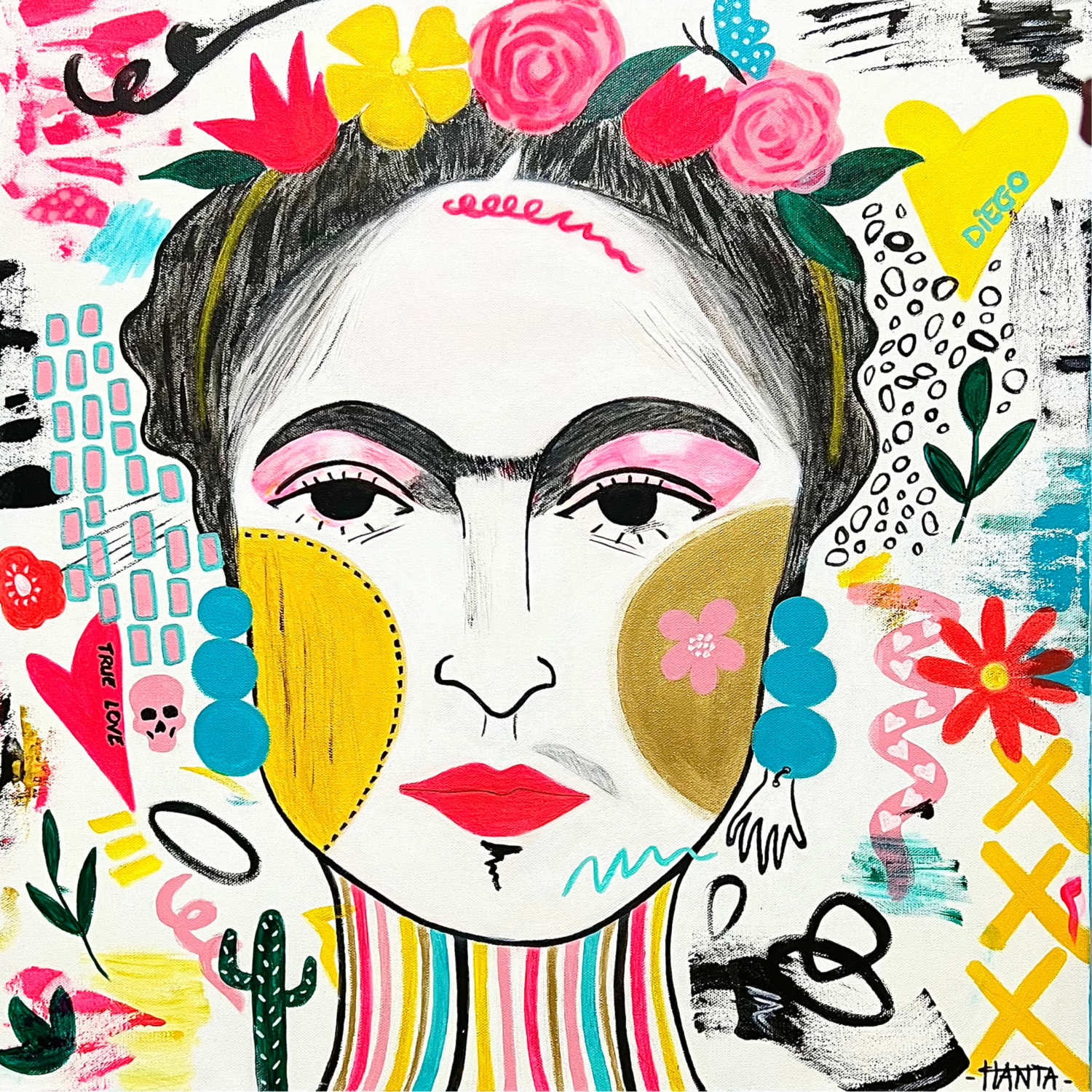 DEAR FRIDA Hanta Ramboa Original painting for sale