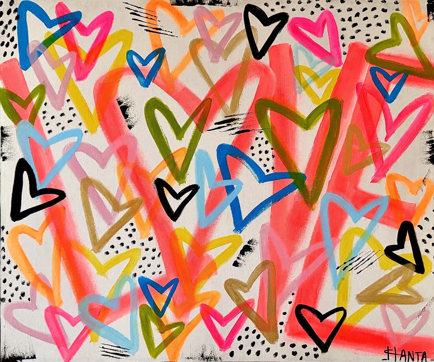 FEEL THE LOVE Hanta Ramboa Original painting for sale