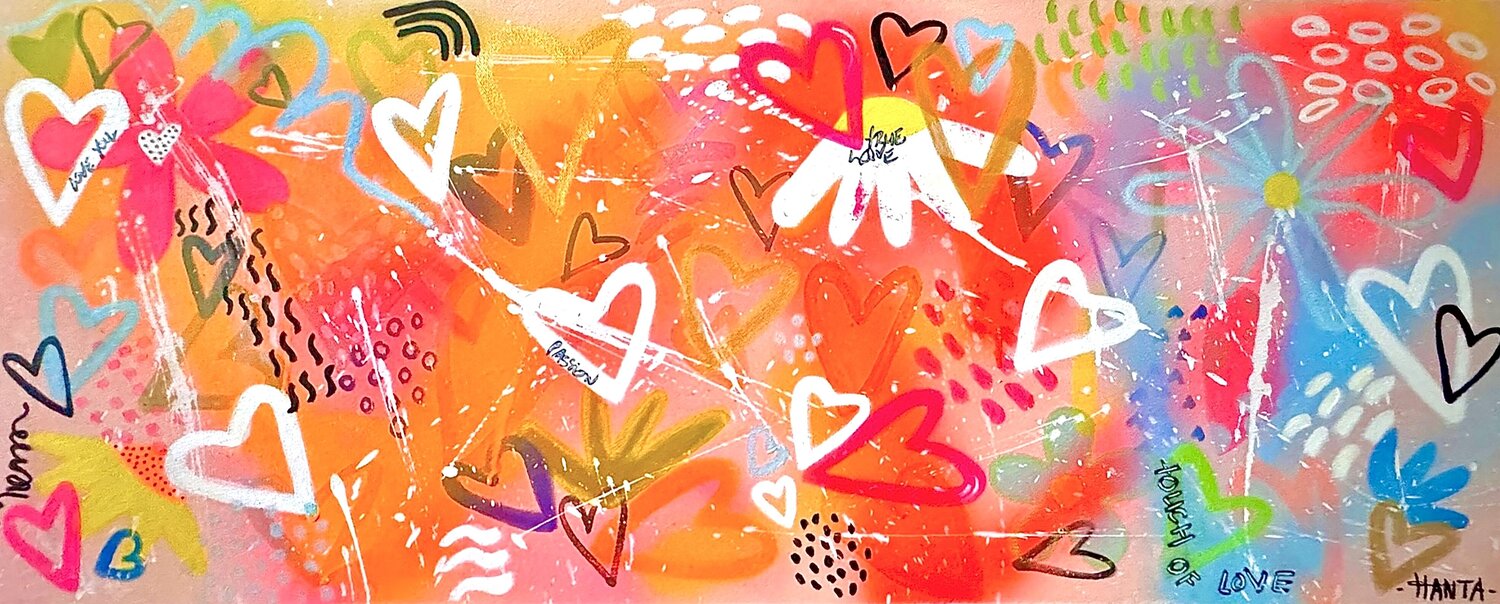 TOUCH OF LOVE Hanta Ramboa Original painting for sale