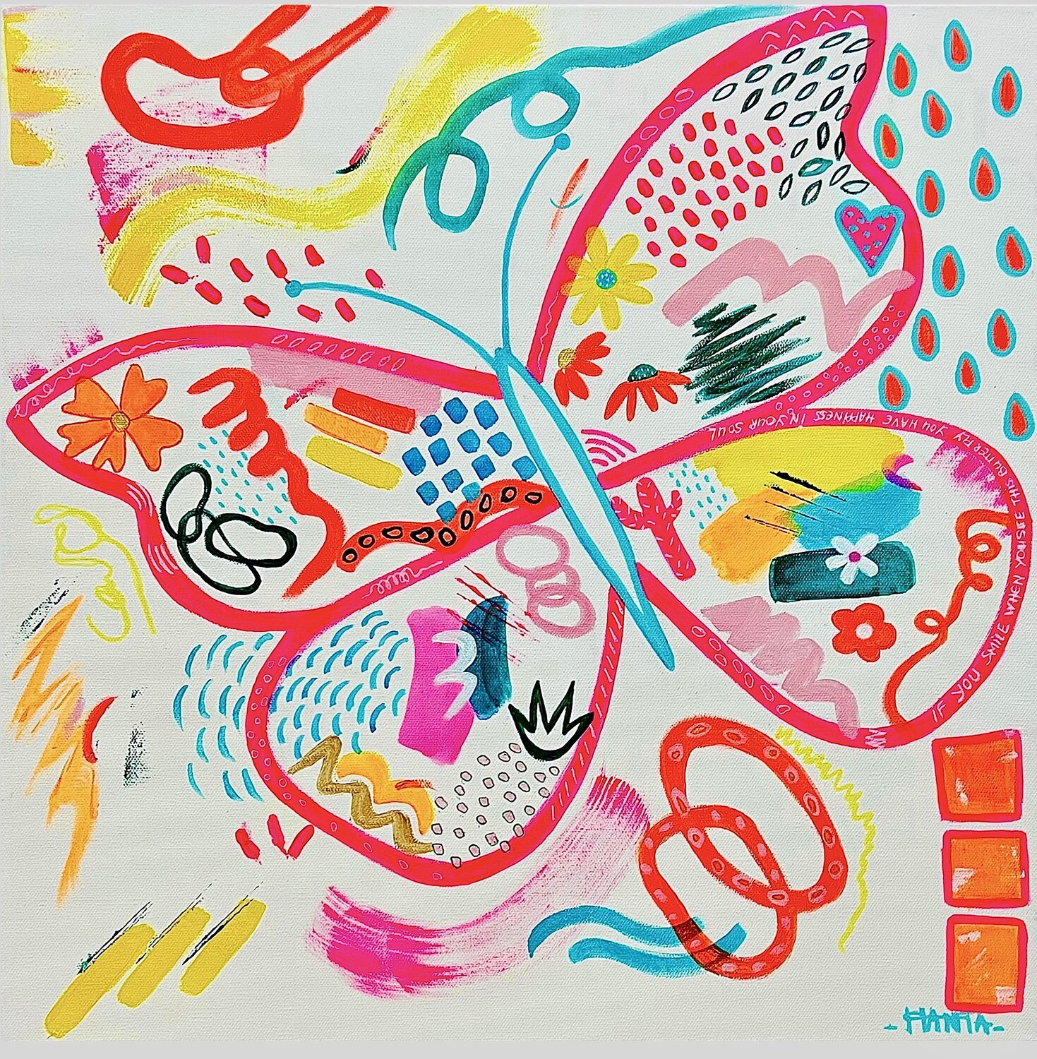 HAPPY SOUL Hanta Ramboa Original painting for sale
