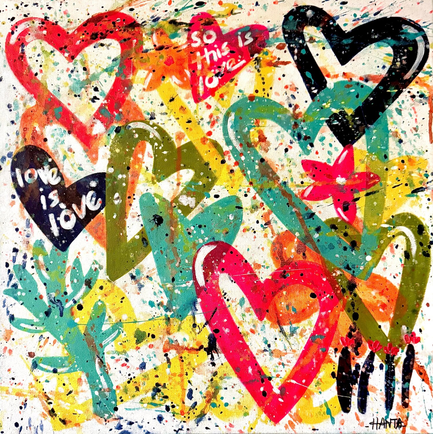 SWEET LOVE Hanta Ramboa Original painting for sale
