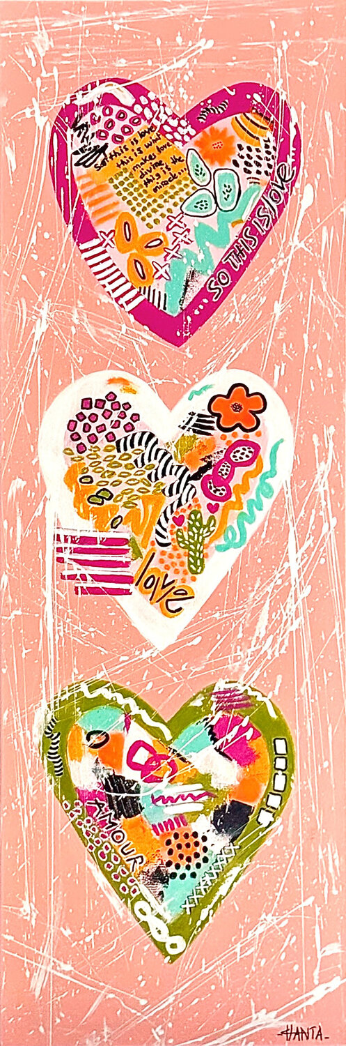 ONE LOVE, ONE HEART, ONE DESTINY Hanta Ramboa Original painting for sale