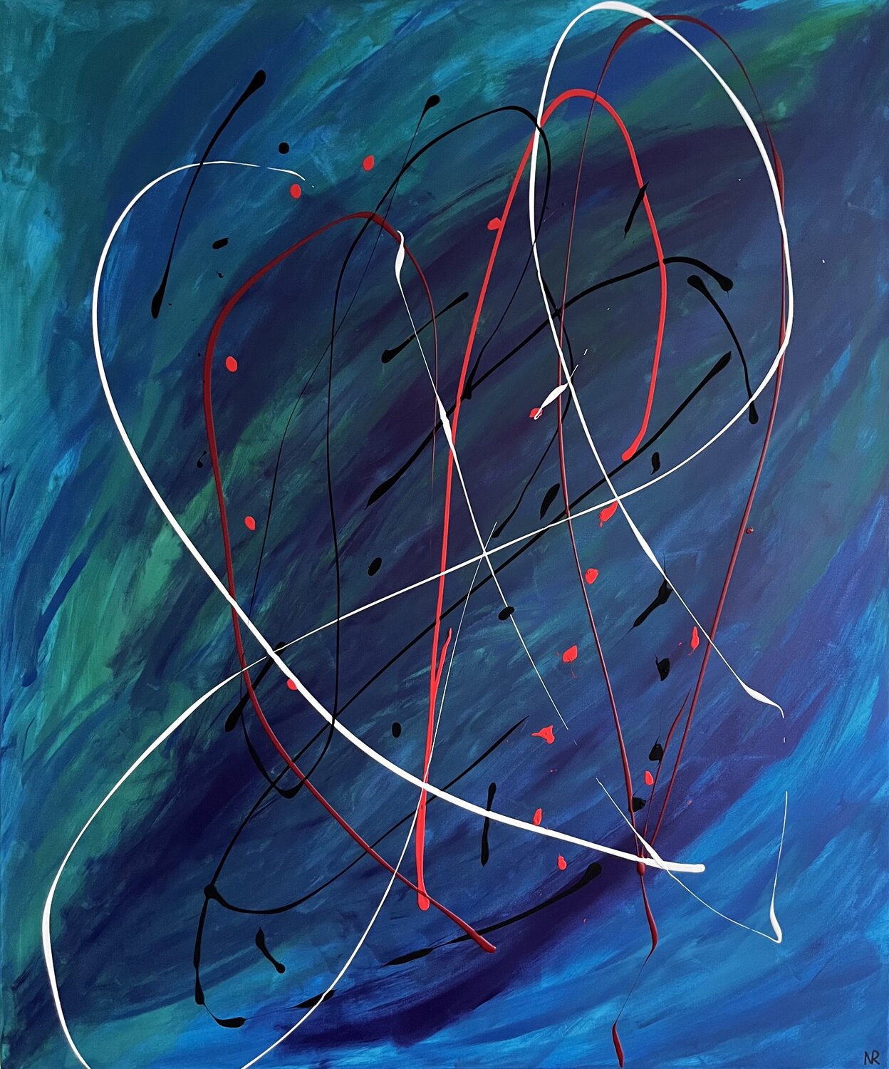 Der Sturm (Ludwig van Beethoven: „Sturmsonate“ op. 31, Nr.2) Nicole Rudi Original painting for sale