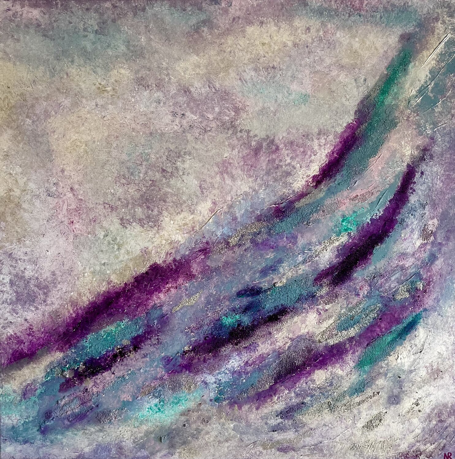 Innere Resonanz (Franz Schubert: Sonate e-moll D 566) Nicole Rudi Original painting for sale