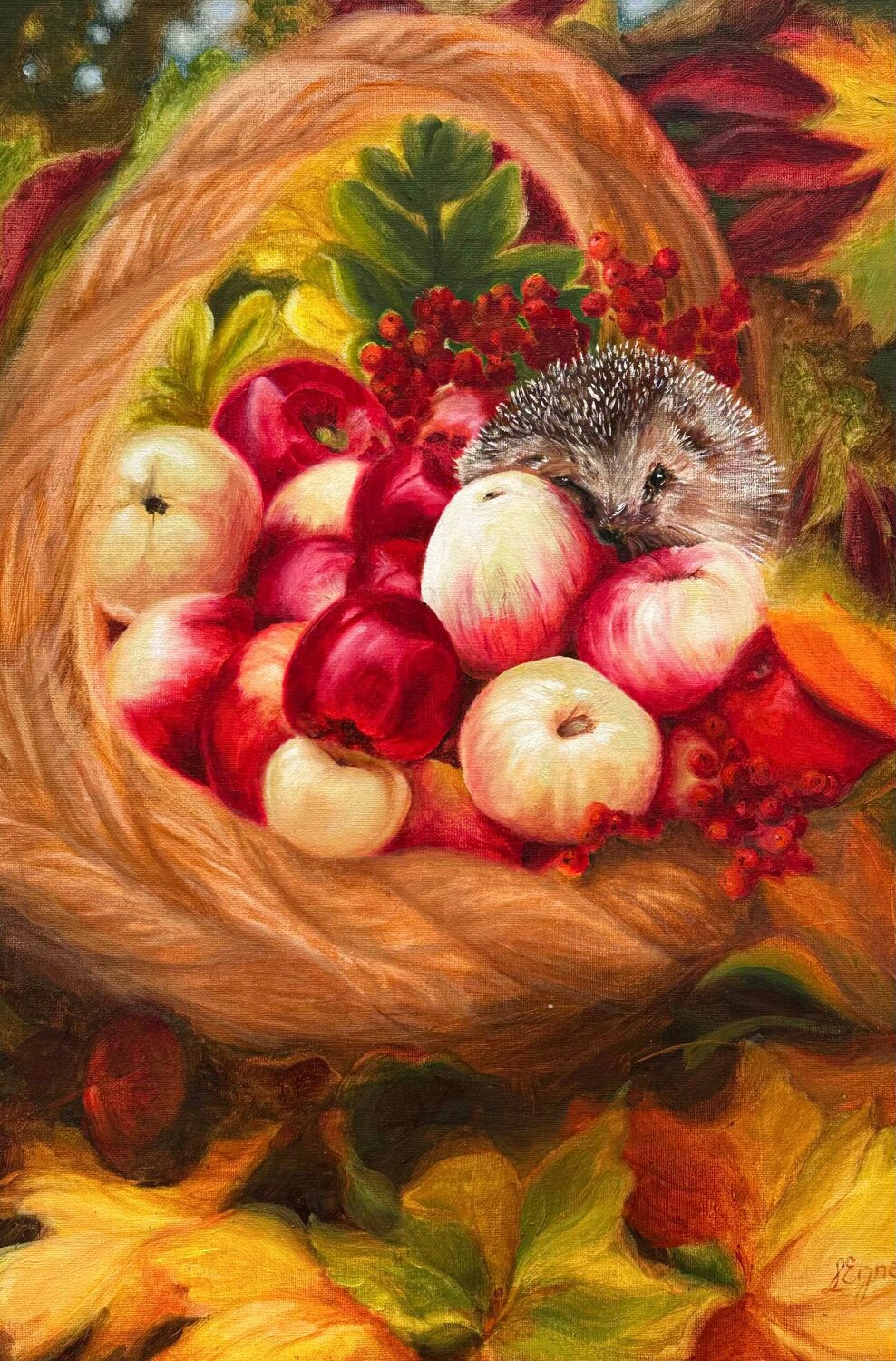 Basket Of Plenty Larissa Egner Original painting for sale