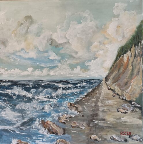 Baltijos pakrantė by Robertas Zabitis, Painting for Sale on Select