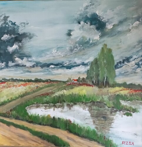 Grįžtu namo by Robertas Zabitis, Painting for Sale on Select