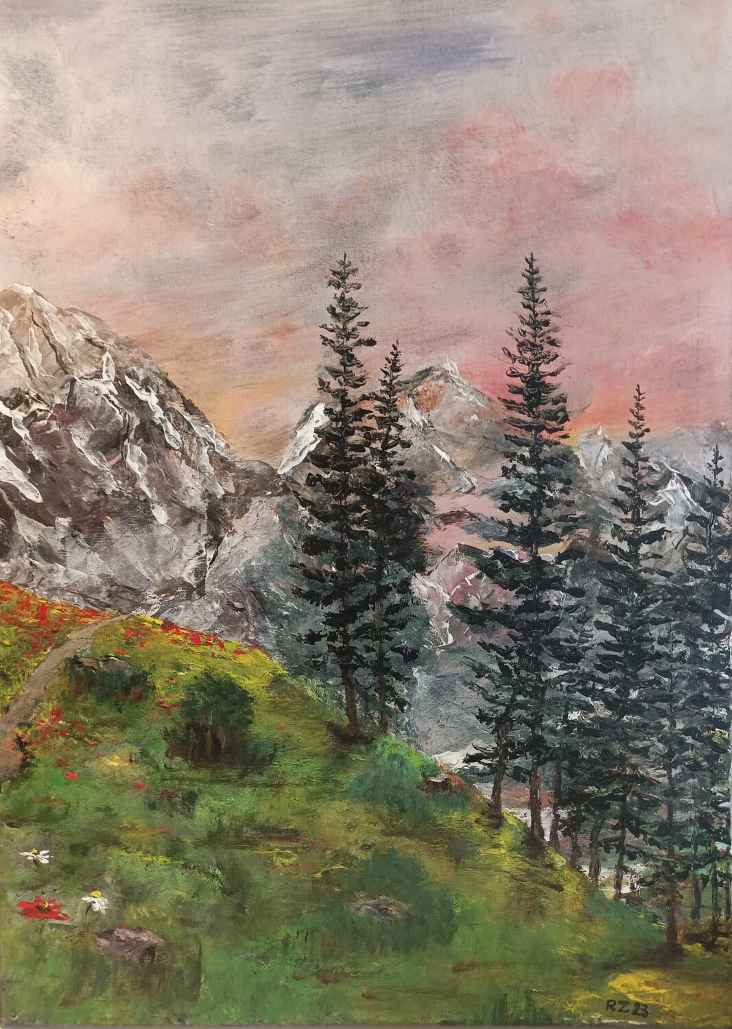 Kalnuose Robertas Zabitis Original painting for sale