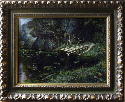 By the overgrown pond by Inga Loginova, Painting for Sale on Select