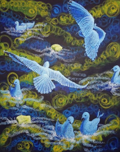 FEEDING: Constance 3 by Donegel' Chong, Painting for Sale on Select