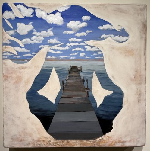 Subtleties I - The Pier by Inger Nova Jorgensen, Painting for Sale on Select