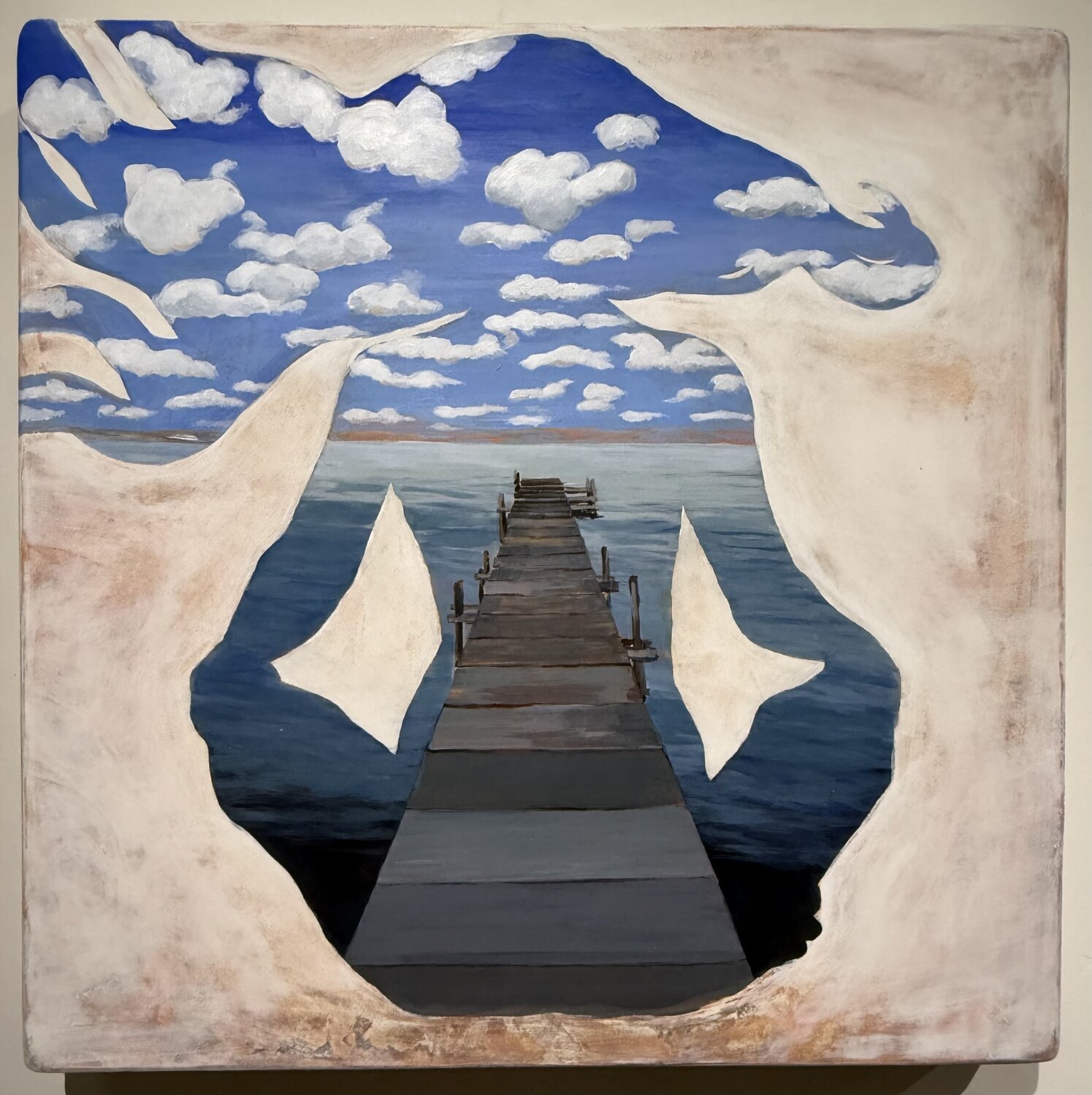 Subtleties I - The Pier Inger Nova Jorgensen Original painting for sale