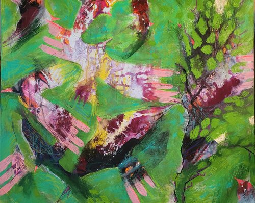 Wings&Roots I by Bettina Zedlitz, Painting for Sale on Select