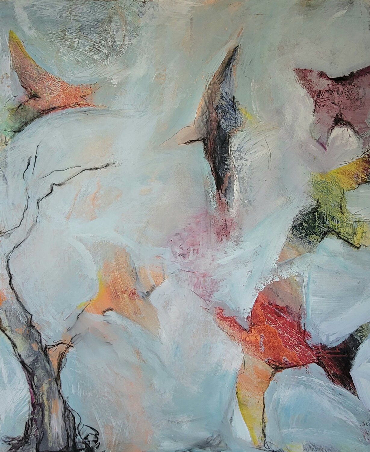 Sturmvögel I Bettina Zedlitz Original painting for sale