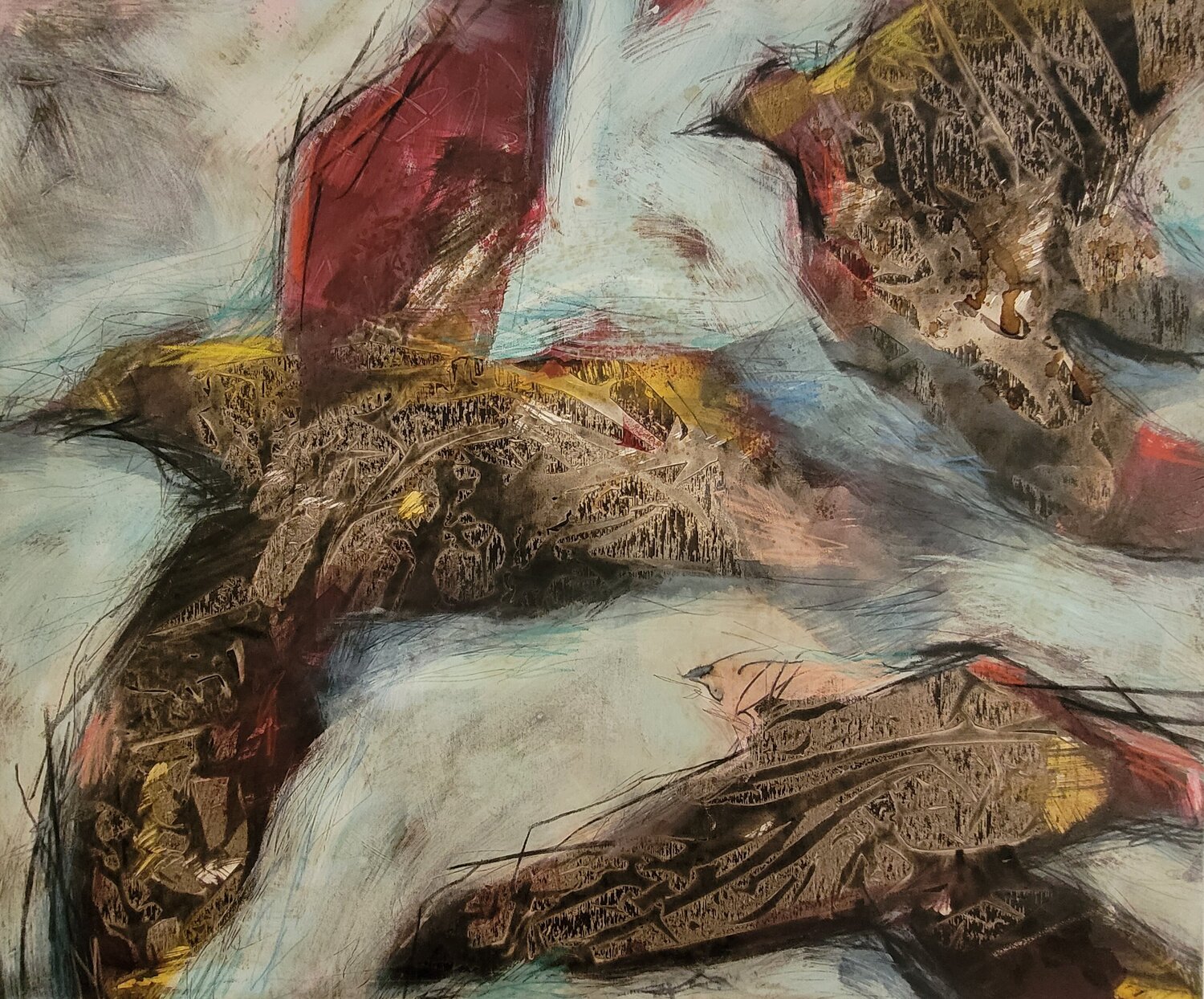 Sturmvögel II Bettina Zedlitz Original painting for sale