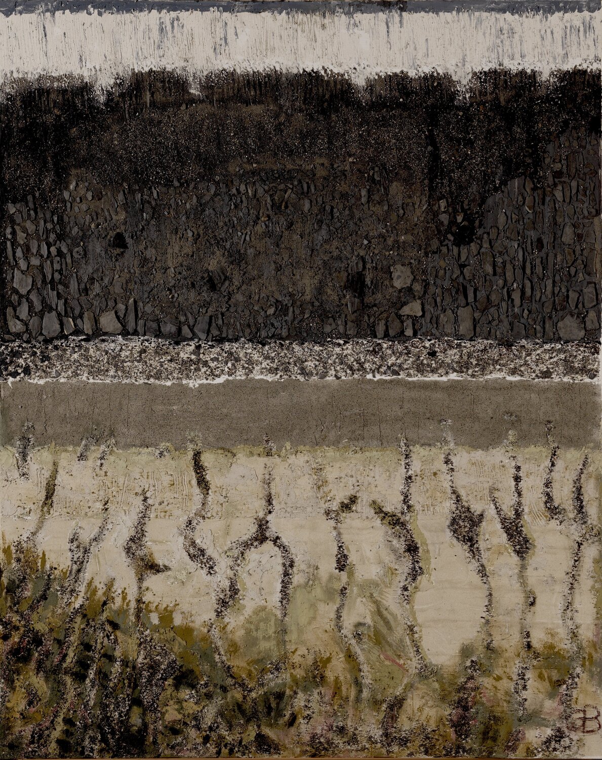 "Crest of a wave - as strong as stone" Günther Baechler Original painting for sale