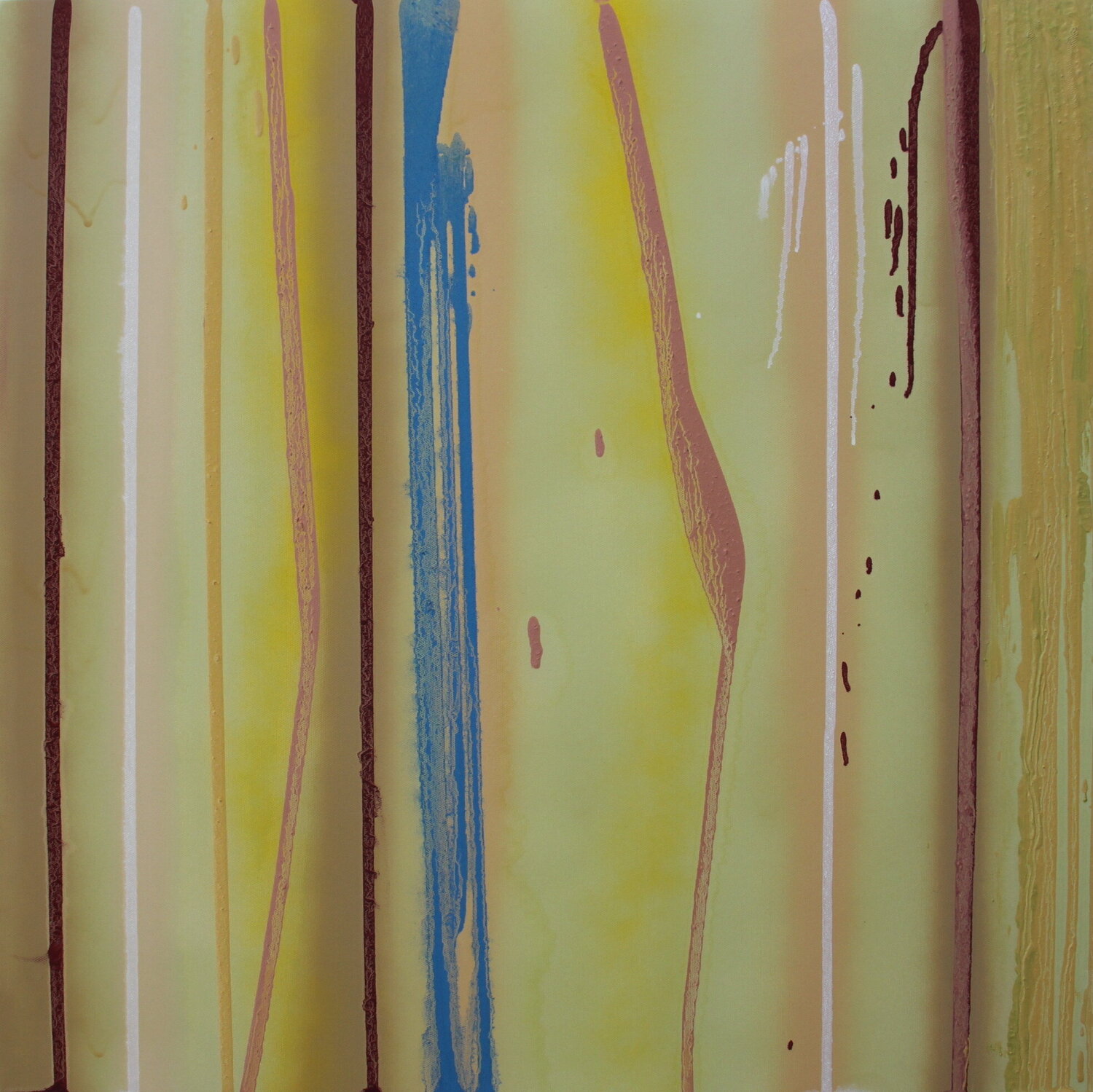 YELLOW DREAMS (Studies for: VER.LÄUFE IV) Günther Baechler Original painting for sale