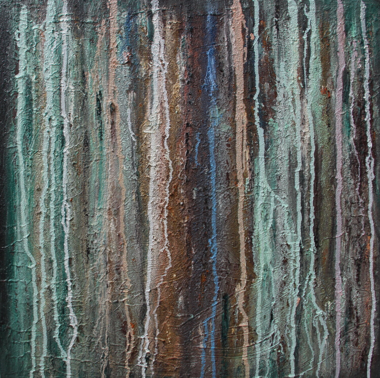 FOREST WALK (Studies for: VER.LÄUFE V) Günther Baechler Original painting for sale