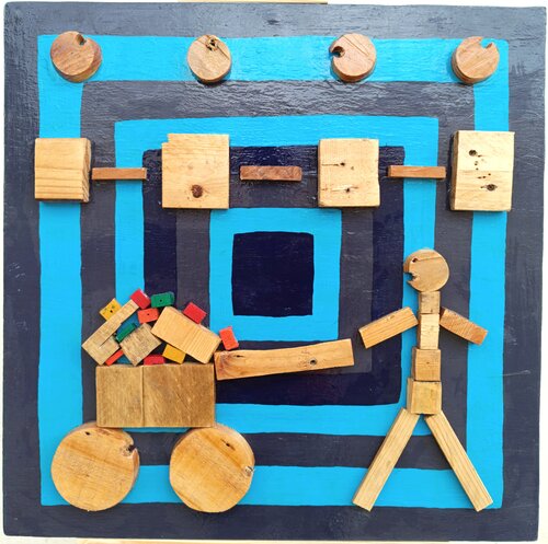 Amusement champêtre by Mo Lamine Sylla, Painting for Sale on Select