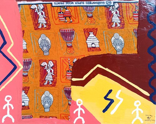 Ambiance traditionnelle by Mo Lamine Sylla, Painting for Sale on Select
