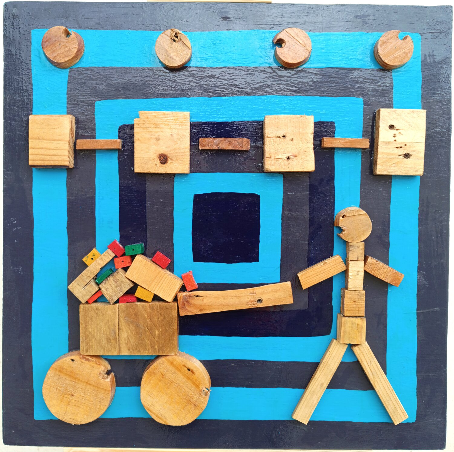 Amusement champêtre Mo Lamine Sylla Original painting for sale