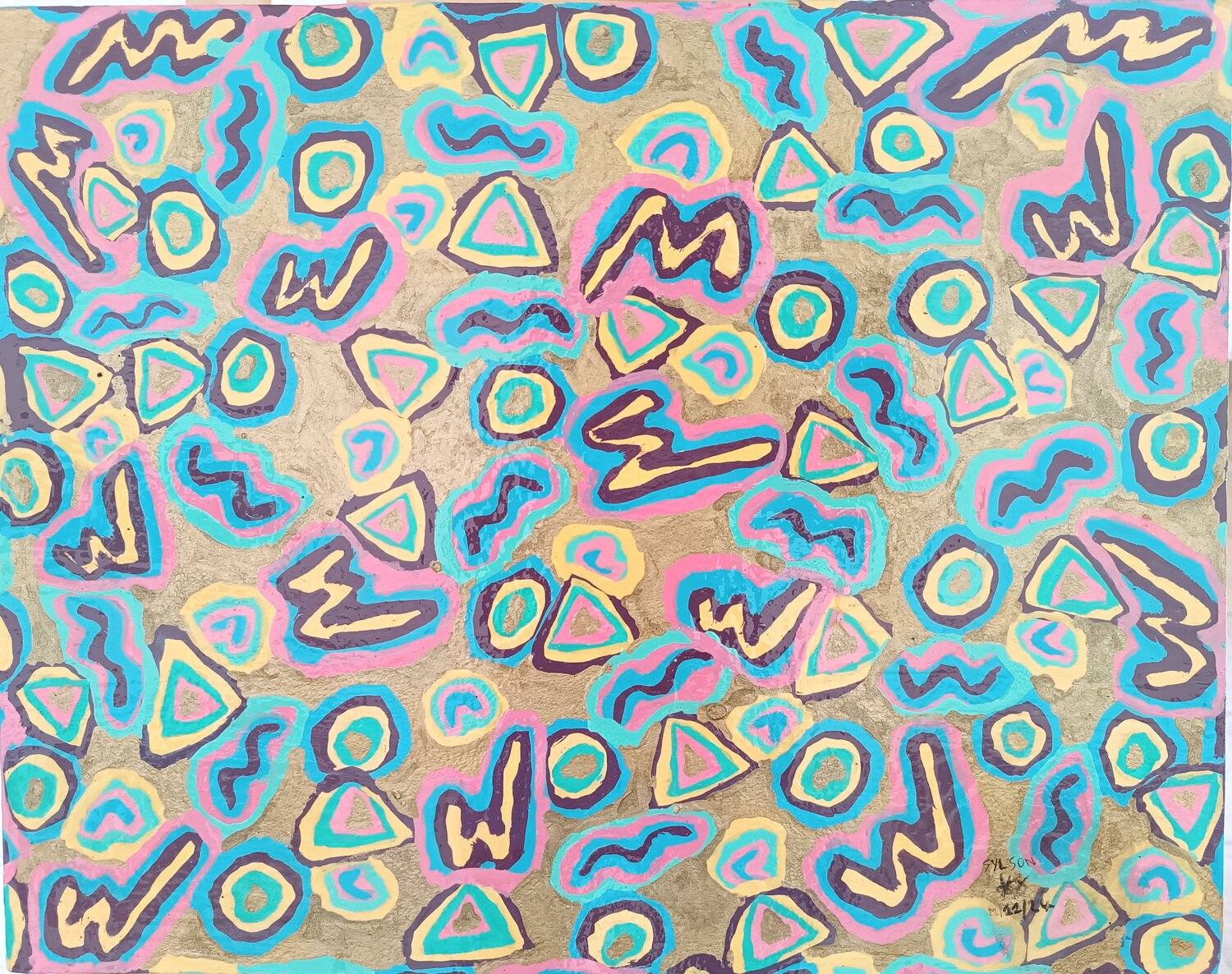 Micro-cosmos Mo Lamine Sylla Original painting for sale
