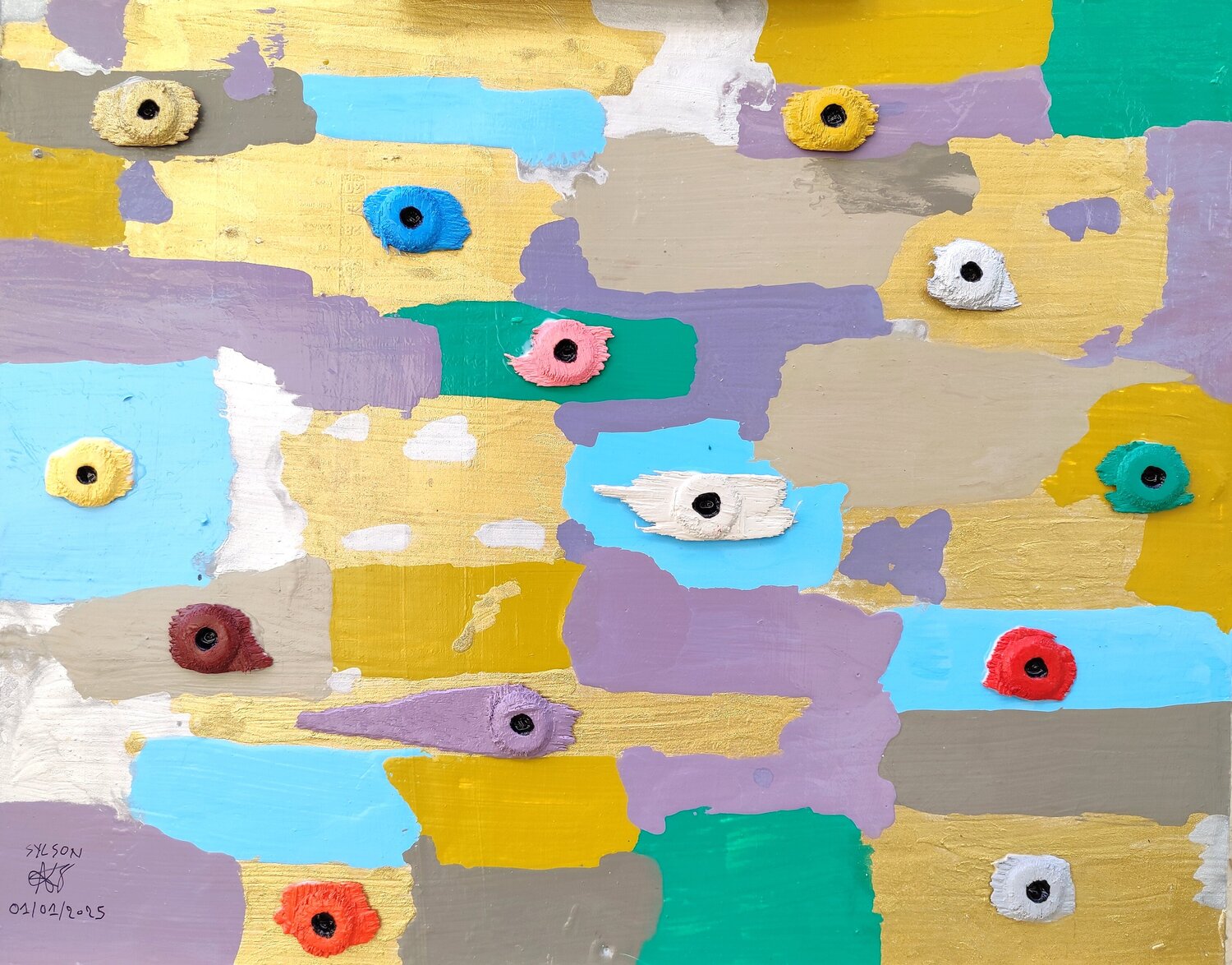 Les murs ont des yeux Mo Lamine Sylla Original painting for sale