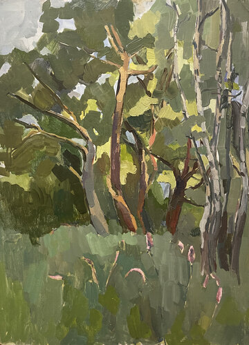 Oaks. Summer. by Anna Trigub, Painting for Sale on Select