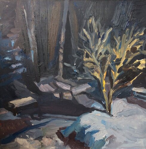 Academic cottage. Night by Anna Trigub, Painting for Sale on Select